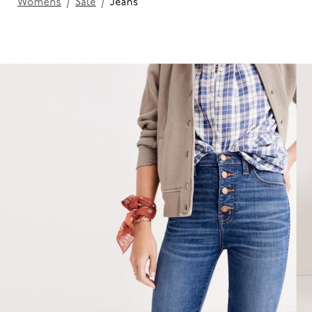 Madewell 10” High-Rise Skinny Jeans Button Fly Size 26 EUC - Picture 2 of 10